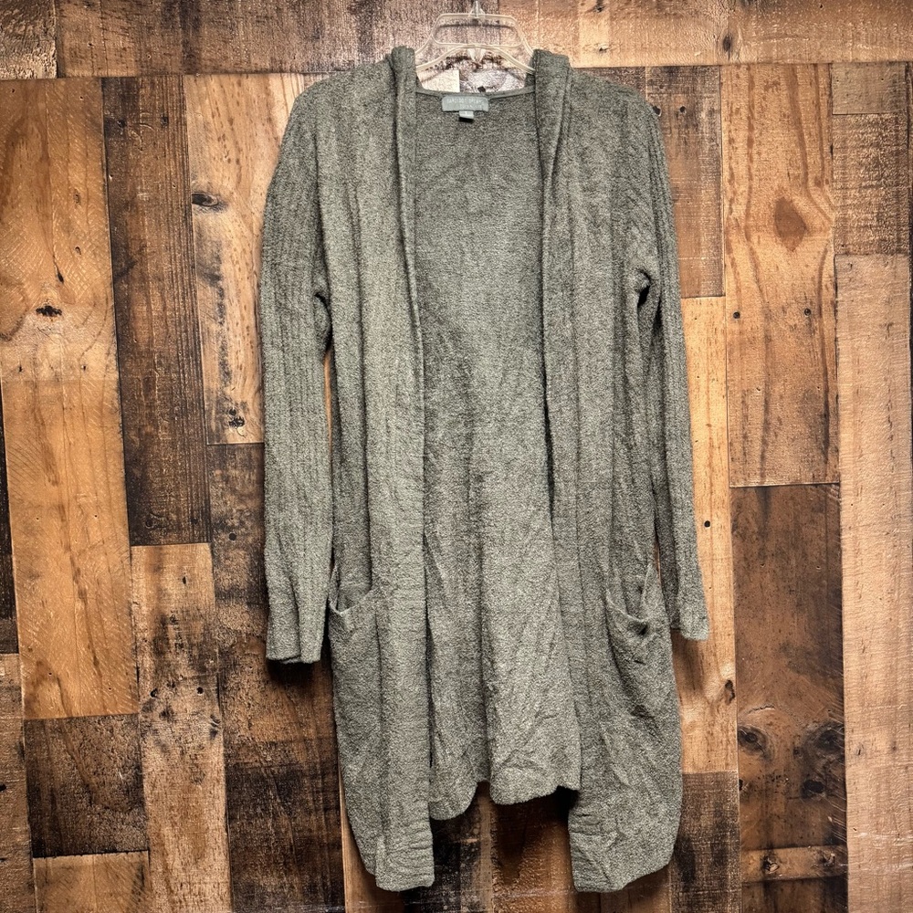 Barefoot Dreams Green Cardigan Sweater size S